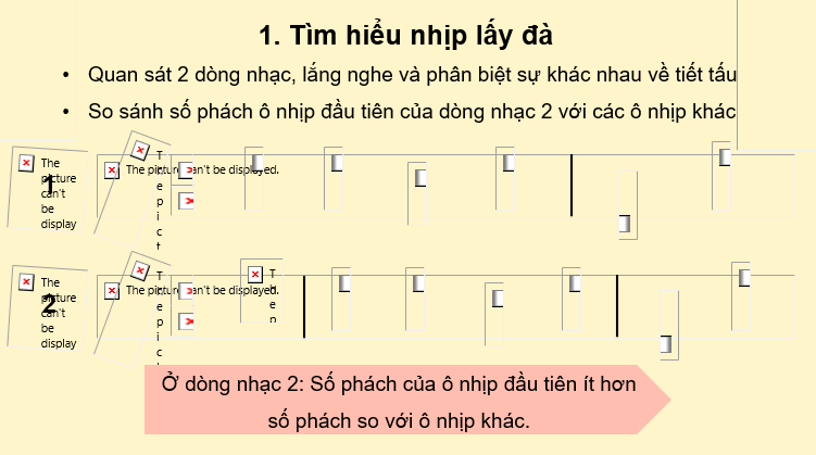Giáo án điện tử Âm nhạc 7 Kết nối tri thức Lí thuyết âm nhạc: Nhịp lấy đà | PPT Âm nhạc 7