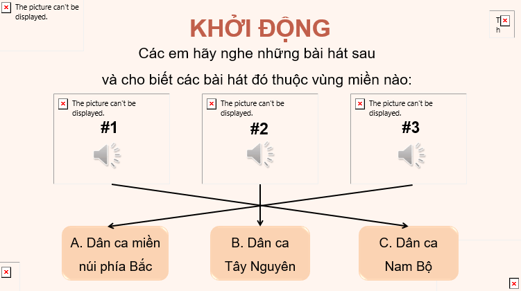 Giáo án điện tử Âm nhạc 7 Kết nối tri thức Thường thức âm nhạc: Dân ca một số vùng miền Việt Nam | PPT Âm nhạc 7