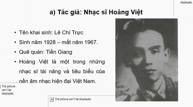 Giáo án điện tử Âm nhạc 7 Kết nối tri thức Thường thức âm nhạc: Nhạc sĩ Hoàng Việt và ca khúc Nhạc rừng | PPT Âm nhạc 7