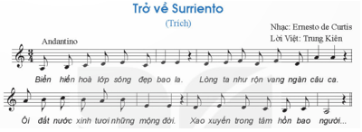Giáo án Âm nhạc 8 Kết nối tri thức Nghe nhạc: Bài hát Trở về Surriento
