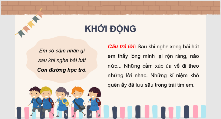 Giáo án điện tử Âm nhạc 8 Kết nối tri thức Nghe nhạc: Bài hát Bay lên nhé nụ cười | PPT Âm nhạc 8