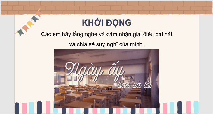 Giáo án điện tử Âm nhạc 8 Kết nối tri thức Nghe nhạc: Bài hát Bay lên nhé nụ cười | PPT Âm nhạc 8