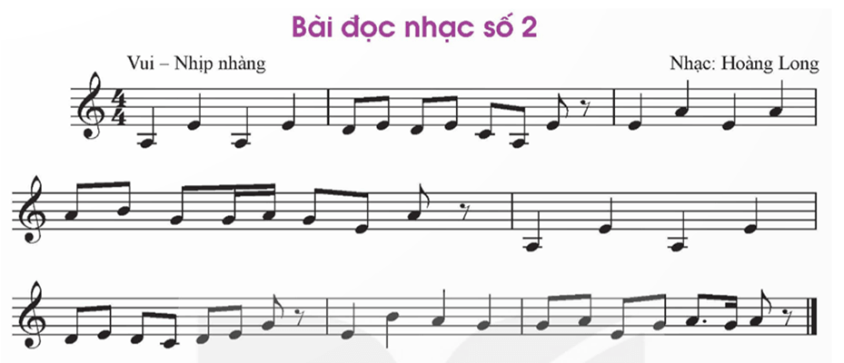 Giáo án Âm nhạc 9 Kết nối tri thức Đọc nhạc: Bài đọc nhạc số 2