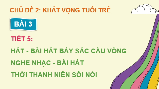 Giáo án điện tử Âm nhạc 9 Kết nối tri thức Nghe nhạc: Bài hát Thời thanh niên sôi nổi | PPT Âm nhạc 9