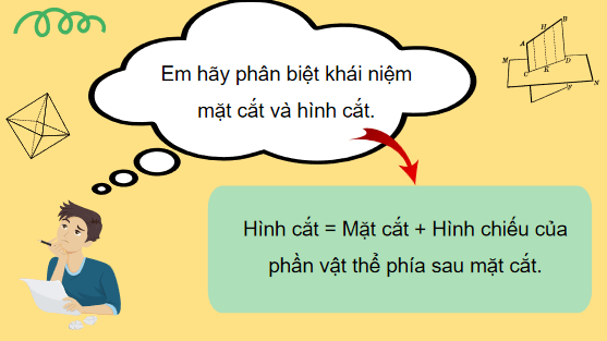 Giáo án điện tử Công nghệ 10 Kết nối tri thức Bài 10: Hình cắt và mặt cắt | PPT Công nghệ 10