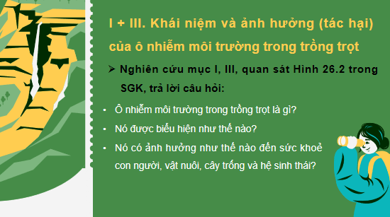 Giáo án điện tử Công nghệ 10 Kết nối tri thức Bài 26: Sự cần thiết phải bảo vệ môi trường trong trồng trọt | PPT Công nghệ 10