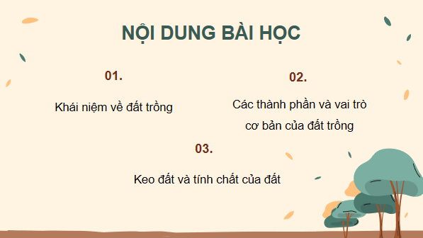 Giáo án điện tử Công nghệ 10 Kết nối tri thức Bài 3: Giới thiệu về đất trồng | PPT Công nghệ 10