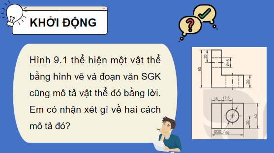 Giáo án điện tử Công nghệ 10 Kết nối tri thức Bài 9: Hình chiếu vuông góc | PPT Công nghệ 10