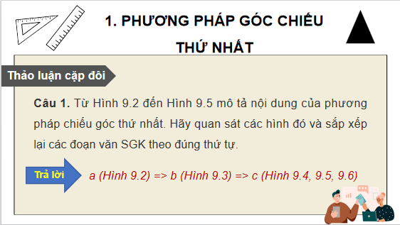Giáo án điện tử Công nghệ 10 Kết nối tri thức Bài 9: Hình chiếu vuông góc | PPT Công nghệ 10