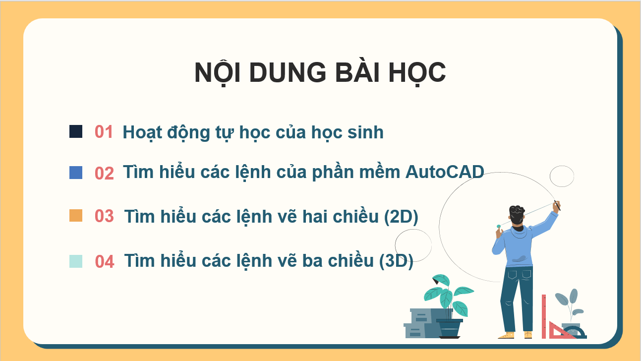 Giáo án điện tử Chuyên đề Công nghệ 10 Kết nối tri thức Bài 2: Sử dụng phần mềm CAD để lập bản vẽ kĩ thuật | PPT Chuyên đề Công nghệ 10