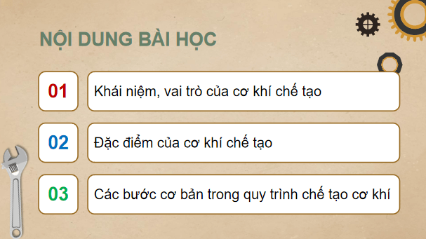 Giáo án điện tử Công nghệ 11 Kết nối tri thức Bài 1: Khái quát về cơ khí chế tạo | PPT Công nghệ 11