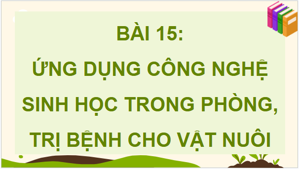 Giáo án điện tử Công nghệ 11 Kết nối tri thức Bài 15: Ứng dụng công nghệ sinh học trong phòng, trị bệnh vật nuôi | PPT Công nghệ 11