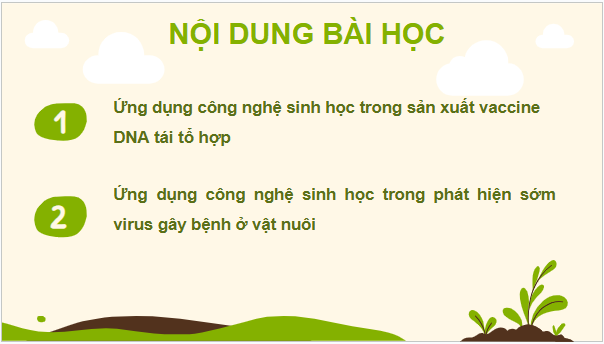 Giáo án điện tử Công nghệ 11 Kết nối tri thức Bài 15: Ứng dụng công nghệ sinh học trong phòng, trị bệnh vật nuôi | PPT Công nghệ 11