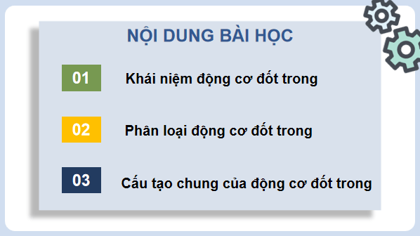 Giáo án điện tử Công nghệ 11 Kết nối tri thức Bài 17: Đại cương về động cơ đốt trong | PPT Công nghệ 11