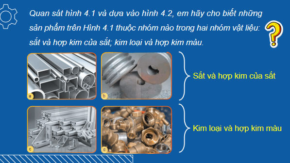 Giáo án điện tử Công nghệ 11 Kết nối tri thức Bài 4: Vật liệu kim loại và hợp kim | PPT Công nghệ 11