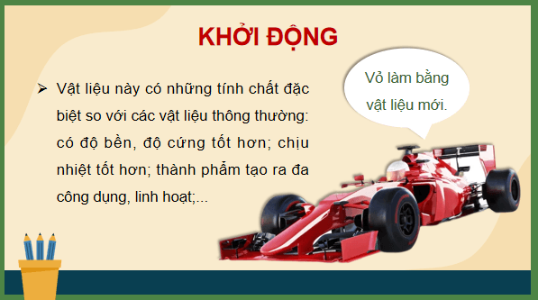 Giáo án điện tử Công nghệ 11 Kết nối tri thức Bài 6: Vật liệu mới | PPT Công nghệ 11