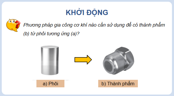 Giáo án điện tử Công nghệ 11 Kết nối tri thức Bài 7: Khái quát về gia công cơ khí | PPT Công nghệ 11