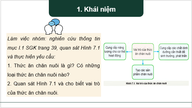 Giáo án điện tử Công nghệ 11 Kết nối tri thức Bài 7: Thức ăn và nhu cầu dinh dưỡng của vật nuôi | PPT Công nghệ 11