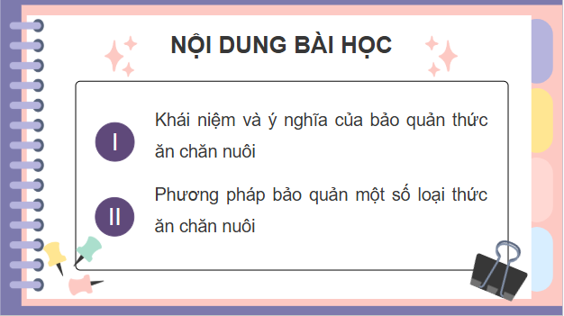 Giáo án điện tử Công nghệ 11 Kết nối tri thức Bài 9: Bảo quản thức ăn chăn nuôi | PPT Công nghệ 11