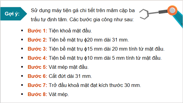 Giáo án điện tử Công nghệ 11 Kết nối tri thức Bài 9: Quy trình công nghệ gia công chi tiết | PPT Công nghệ 11