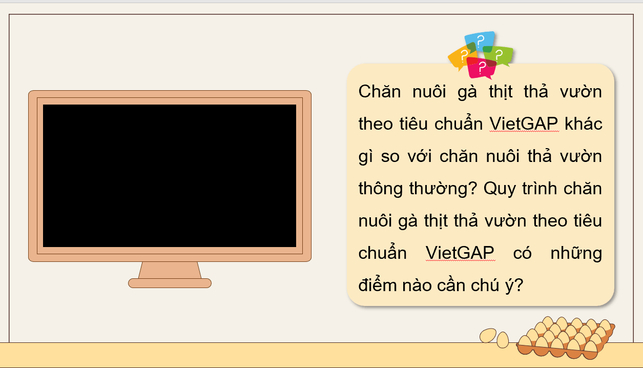 Giáo án điện tử Chuyên đề Công nghệ 11 Kết nối tri thức Bài 12: Quy trình chăn nuôi gà thịt thả vườn theo tiêu chuẩn VietGAP | PPT Chuyên đề Công nghệ 11