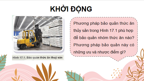 Giáo án điện tử Công nghệ 12 Kết nối tri thức Bài 17: Phương pháp bảo quản và chế biến thức ăn thuỷ sản | PPT Công nghệ 12