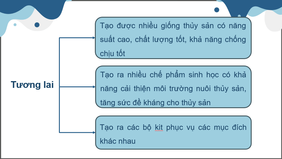 Giáo án điện tử Chuyên đề Công nghệ 12 Kết nối tri thức Bài 5: Vai trò và triển vọng của công nghệ sinh học trong thuỷ sản | PPT Chuyên đề Công nghệ 12