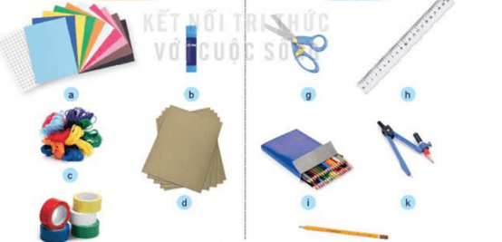 Giáo án Công nghệ lớp 3 Kết nối tri thức Bài 7: Dụng cụ và vật liệu làm thủ công