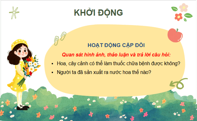 Giáo án điện tử Công nghệ lớp 4 Kết nối tri thức Bài 1: Lợi ích của hoa, cây cảnh đối với đời sống | PPT Công nghệ 4