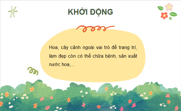 Giáo án điện tử Công nghệ lớp 4 Kết nối tri thức Bài 1: Lợi ích của hoa, cây cảnh đối với đời sống | PPT Công nghệ 4