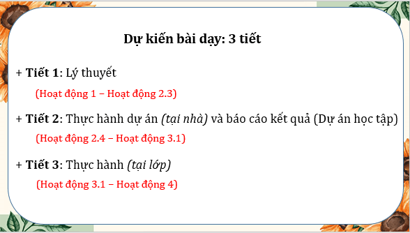 Giáo án điện tử Công nghệ lớp 4 Cánh diều Bài 6: Trồng và chăm sóc hoa trong chậu | PPT Công nghệ 4