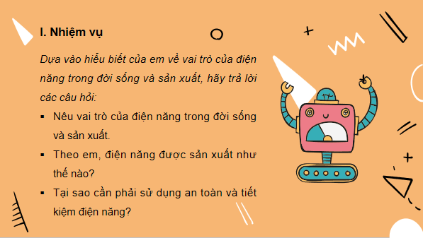 Giáo án điện tử Công nghệ 6 Kết nối tri thức Bài 14: Dự án: An toàn và tiết kiệm trong gia đình | PPT Công nghệ 6
