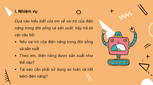 Giáo án điện tử Công nghệ 6 Kết nối tri thức Bài 14: Dự án: An toàn và tiết kiệm trong gia đình | PPT Công nghệ 6
