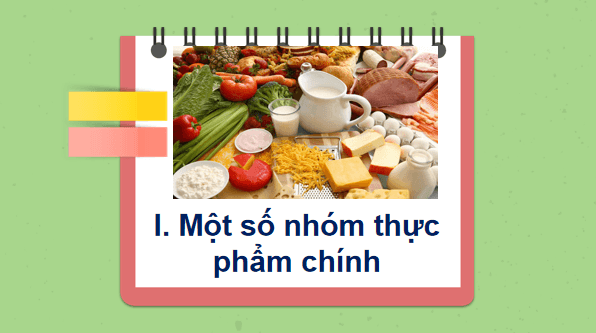 Giáo án điện tử Công nghệ 6 Kết nối tri thức Bài 4: Thực phẩm và dinh dưỡng | PPT Công nghệ 6