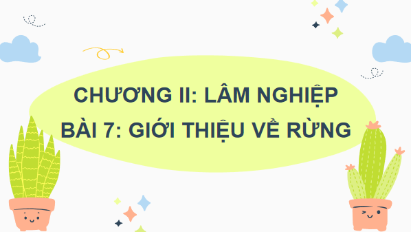 Giáo án điện tử Công nghệ 7 Kết nối tri thức Bài 7: Giới thiệu về rừng | PPT Công nghệ 7