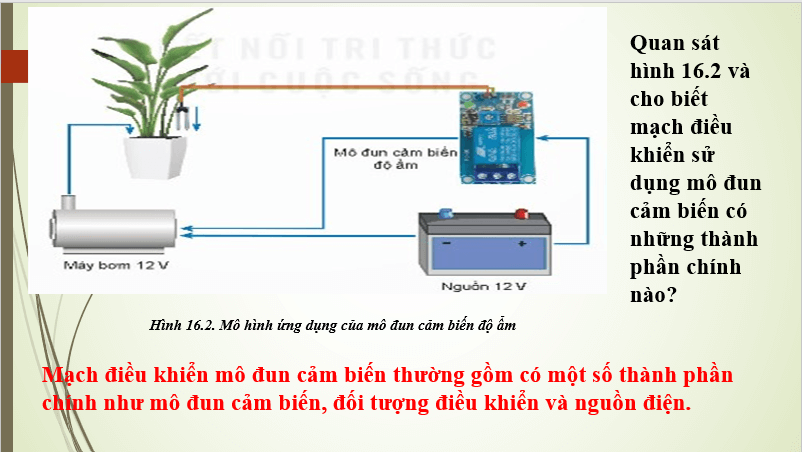 Giáo án điện tử Công nghệ 8 Bài 16: Mạch điện điều khiển sử dụng mô đun cảm biến | PPT Công nghệ 8 Kết nối tri thức