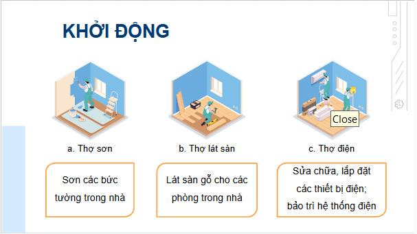 Giáo án điện tử Công nghệ 9 Cánh diều Bài 1: Nghề nghiệp trong lĩnh vực kĩ thuật, công nghệ | PPT Công nghệ 9