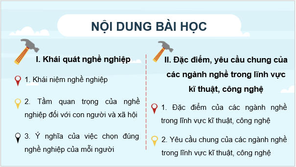Giáo án điện tử Công nghệ 9 Kết nối tri thức Bài 1: Nghề nghiệp trong lĩnh vực kĩ thuật và công nghệ | PPT Công nghệ 9