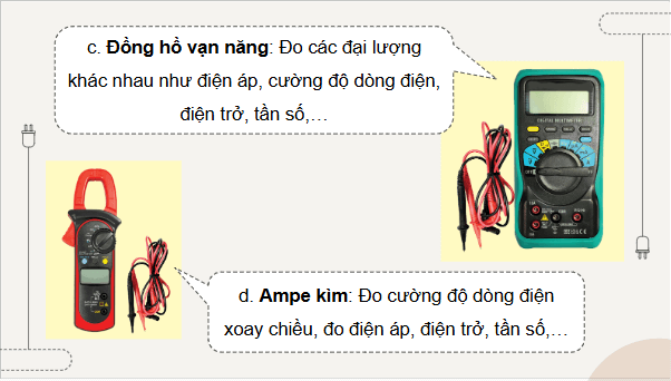 Giáo án điện tử Công nghệ 9 Cánh diều Bài 2: Dụng cụ đo điện cơ bản | PPT Công nghệ 9