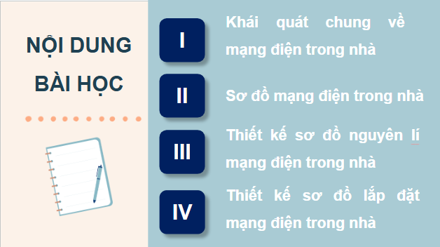 Giáo án điện tử Công nghệ 9 Cánh diều Bài 4: Thiết kế mạng điện trong nhà | PPT Công nghệ 9