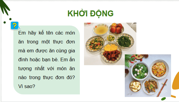 Giáo án điện tử Công nghệ 9 Cánh diều Bài 4: Tính chi phí bữa ăn | PPT Công nghệ 9