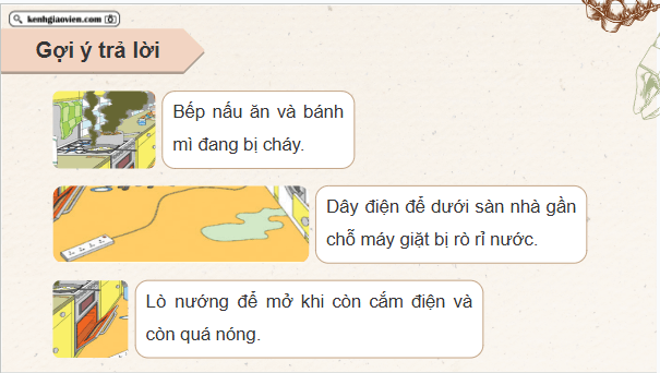 Giáo án điện tử Công nghệ 9 Cánh diều Bài 5: An toàn lao động trong chế biến thực phẩm | PPT Công nghệ 9