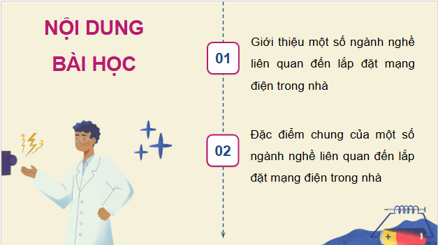 Giáo án điện tử Công nghệ 9 Kết nối tri thức Bài 7: Một số ngành nghề liên quan đến lắp đặt mạng điện trong nhà | PPT Công nghệ 9