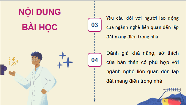 Giáo án điện tử Công nghệ 9 Kết nối tri thức Bài 7: Một số ngành nghề liên quan đến lắp đặt mạng điện trong nhà | PPT Công nghệ 9