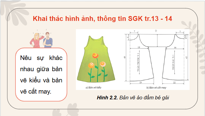 Giáo án điện tử Công nghệ 9 Chân trời sáng tạo Chủ đề 2: Bản vẽ cắt may | PPT Công nghệ 9