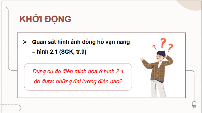 Giáo án điện tử Công nghệ 9 Chân trời sáng tạo Chủ đề 2: Dụng cụ đo điện cơ bản | PPT Công nghệ 9