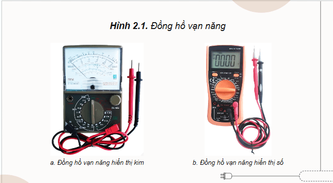 Giáo án điện tử Công nghệ 9 Chân trời sáng tạo Chủ đề 2: Dụng cụ đo điện cơ bản | PPT Công nghệ 9