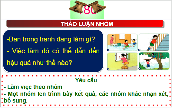 Giáo án điện tử Đạo đức lớp 1 Cánh diều Bài 12: Phòng tránh bị ngã | PPT Đạo đức lớp 1