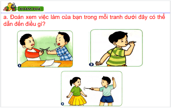 Giáo án điện tử Đạo đức lớp 1 Cánh diều Bài 13: Phòng tránh bị thương do các vật sắc nhọn | PPT Đạo đức lớp 1