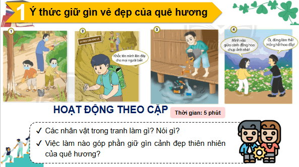 Giáo án điện tử Đạo đức lớp 2 Chân trời sáng tạo Bài 14: Giữ gìn cảnh đẹp quê hương | PPT Đạo đức lớp 2